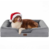 Bedsure orthopedic dog bed front view highlighting spacious sleeping area and targeted support.