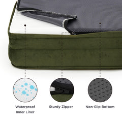 Bedsure orthopedic dog bed large 35 waterproof cover protects foam from spills