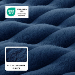 Bedsure orthopedic dog bed large blue side bolster showing neck support.