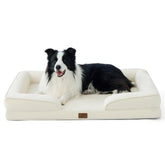 Bedsure orthopedic dog bed large with bolster provides extra joint support for comfy sleep