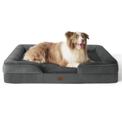 Bedsure orthopedic dog bed large front view showing supportive foam for joints