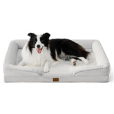 Bedsure orthopedic dog bed large lounge view highlights supportive foam for balanced pressure relief.