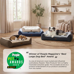 Bedsure orthopedic dog bed side view highlights foam-filled comfort