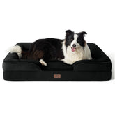 Bedsure orthopedic dog bed large top view shows spacious sleeping surface for big dogs.