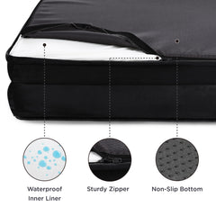 Bedsure orthopedic dog bed large waterproof liner protects foam from spills.