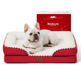 Bedsure orthopedic dog bed front view shows supportive foam for comfortable rest