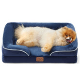 Bedsure orthopedic dog bed top view shows compact support for small dogs