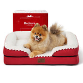 Bedsure orthopedic dog bed small dog front view shows supportive design for joints.