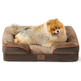 Bedsure orthopedic dog bed small dogs front view shows supportive foam for comfort