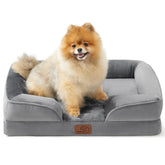Bedsure orthopedic dog bed small grey 24 front view promotes restful sleep