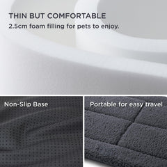 Bedsure pet mat seven sizes ensures a perfect fit for any breed or travel space.