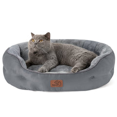 Bedsure round dog bed sherpa-soft close-up showing plush surface for cozy naps.