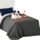 Bedsure self warming blanket with Sherpa side for added warmth and cozy pet comfort.