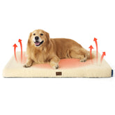 Bedsure self warming dog bed cover closeup showing cozy sherpa warmth for winter