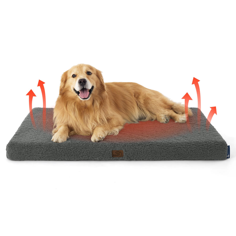 Bedsure self-warming dog bed large close-up shows cozy warmth and plush texture.