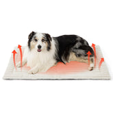Bedsure self-warming dog bed exterior view highlighting cozy white fabric