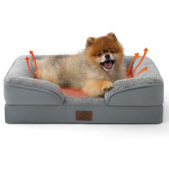 Bedsure self warming orthopedic dog bed main view highlights cozy warmth for small dogs