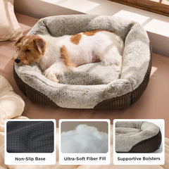 Bedsure rectangle bed with non-slip base on smooth floors.