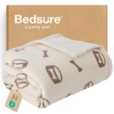 Bedsure waterproof dog blanket closeup texture shows plush comfort and warmth