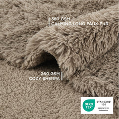 Bedsure reversible-design close-up demonstrates dual-sided warmth and versatile styling.