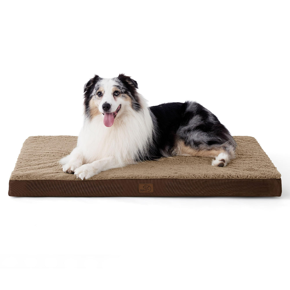 Bedsure XL dog bed with crate foam supports joints for comfortable crate naps