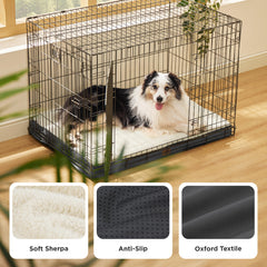 Bedsure XL Dog Bed sherpa-fabric offers plush, skin-friendly comfort.