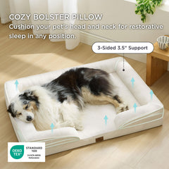 Bedsure XL orthopedic dog bed foam closeup shows high-density foam for even weight distribution