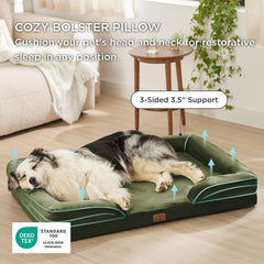 Bedsure XL orthopedic dog bed, removable waterproof cover for quick cleanup.