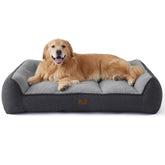 Bedsure XL Plus orthopedic dog bed showing thick foam core for joint support