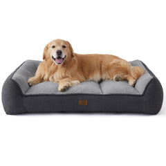 Bedsure XL Plus orthopedic dog bed showing thick foam core for joint support