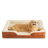 Bedsure XXL orthopedic dog bed Ember Clay front view offering supportive comfort