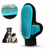 Beenefits grooming glove right-hand blue palm deshedding helps remove loose hair for a sleeker coat