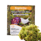 Begeterday natural moss pack compact - ready-to-rehydrate habitat for snails with humidity boost