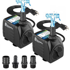 BeGreenPro fountain pump 550GPH front view showing compact space-saving design