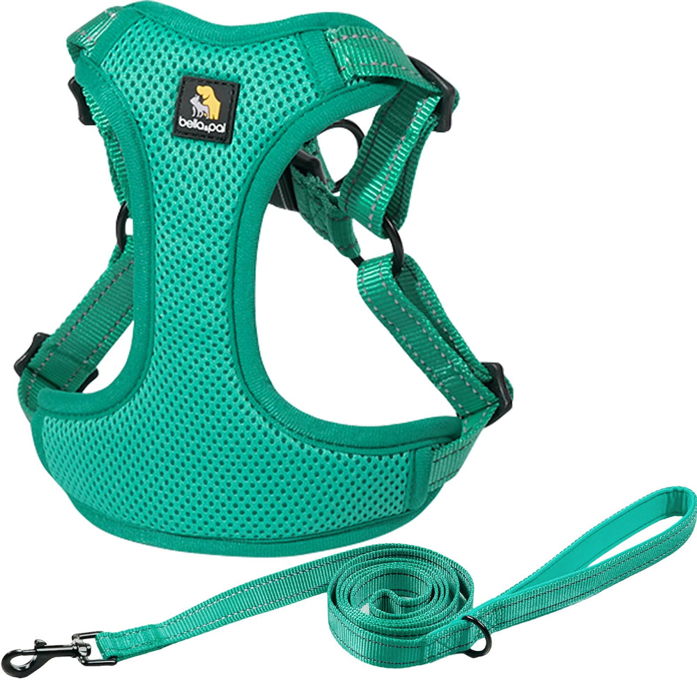 BELLA & PAL adjustable step-in harness back view for quick easy-on fitting.