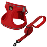 BELLA & PAL step-in vest harness red side view showing easy on/off
