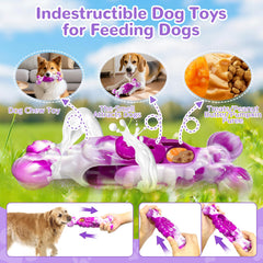 BellaWagg Large Indestructible Dog Toy raised-end design enables easy grip for fetch