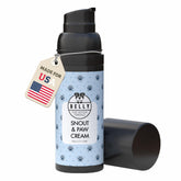 Belly Snout & Paw Cream packaging highlights natural ingredients for dogs