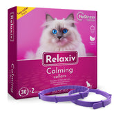 Beloved Pets Relaxivet calming collar on cat offers steady, gentle anxiety support.