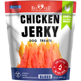 Beloved Pets Chicken Jerky bulk soft pack showing convenient training rewards