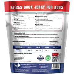 Beloved Pets Duck Jerky package open reveals wholesome real-meat ingredients