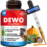 Beloved Pets Natural Intestinal Defense bottle label highlighting herbal gut support.