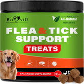 Beloved Pets Revolution bacon-flavor chewables, dog treats for daily flea and tick protection.