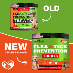Beloved Pets Revolution flea-tick prevention chewables shown with packaging for easy feeding.