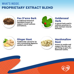 Beloved Pets skin relief drops label emphasizes holistic yeast supporting care