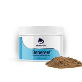 Benepets BeneReef powder packaging highlights reef nutrition benefits