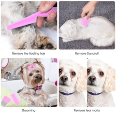 BENSEAO pink handle grooming comb in hand for comfortable grip.