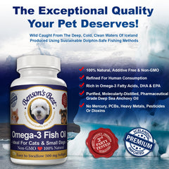 Benson's Best third-party tested label ensures purity and potency for pets.