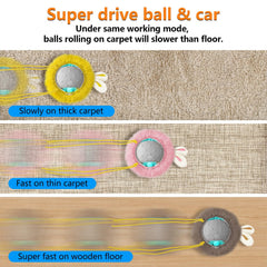 BENTOPAL chirping sounds on the ball attract high-energy cats during play