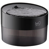 beQ cat water fountain front view highlights sleek BPA-free design for steady hydration